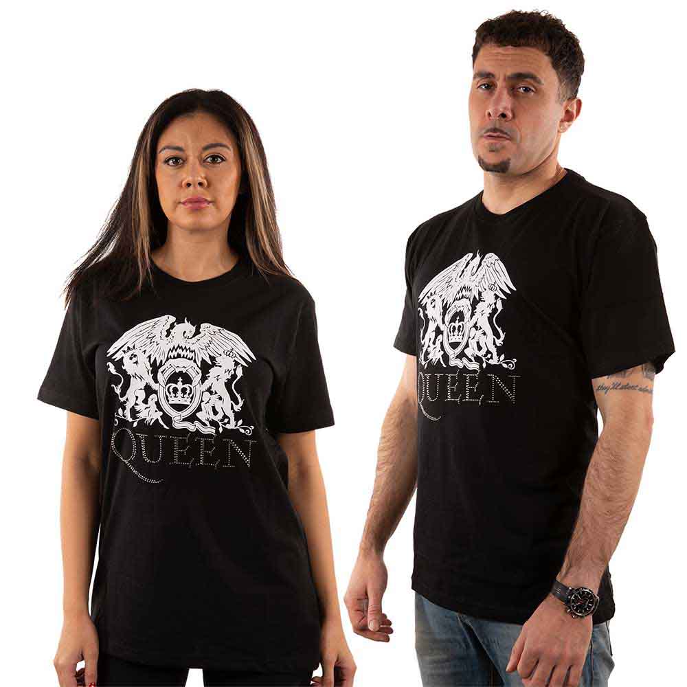 Queen - Crest Logo - T-Shirt Black