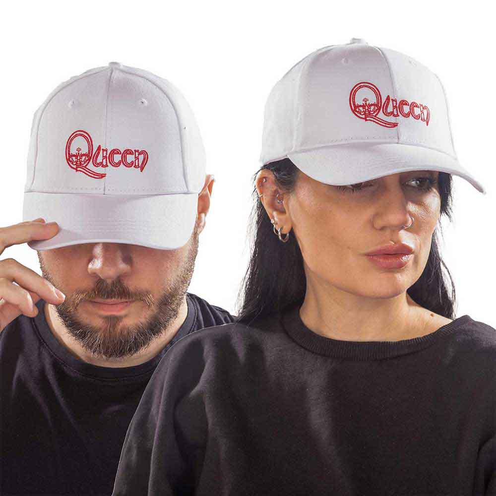 Queen - Crown In Q Logo - Hat White
