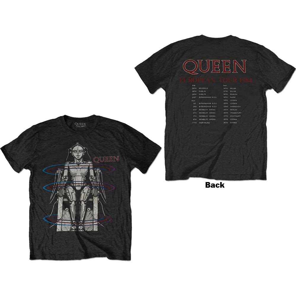 Queen - European Tour 1984 - T-Shirt Black