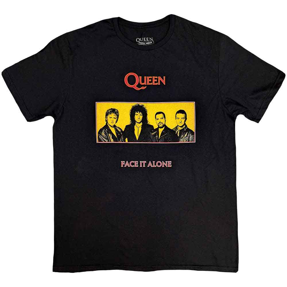 Queen - Face It Alone Panel - T-Shirt Black