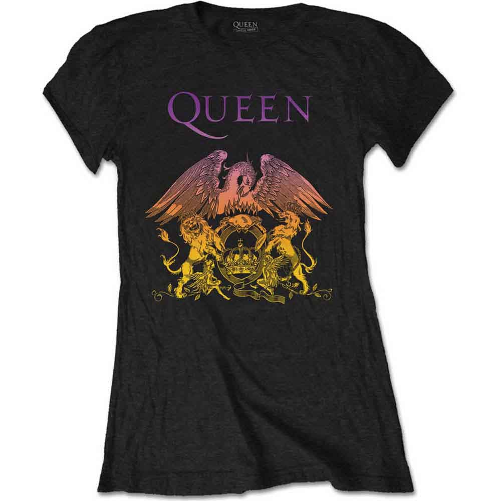 Queen - Gradient Crest - T-Shirt Black