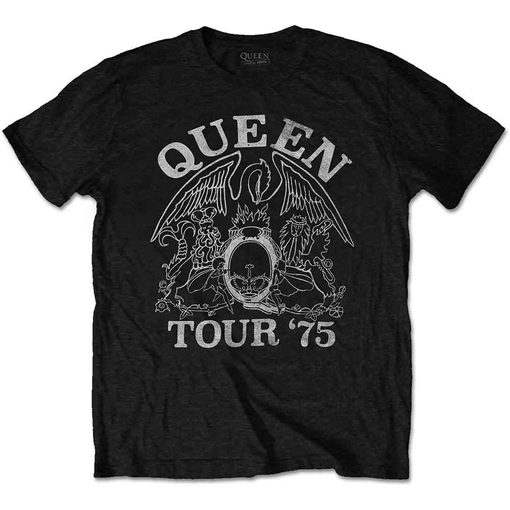 Queen - Tour '75 - T-Shirt Black