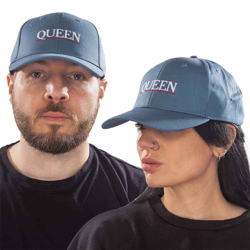 Queen - Underline Logo - Hat Blue