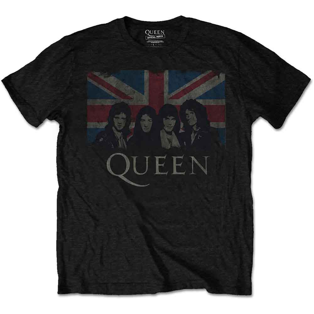 Queen - Vintage Union Jack - T-Shirt Black