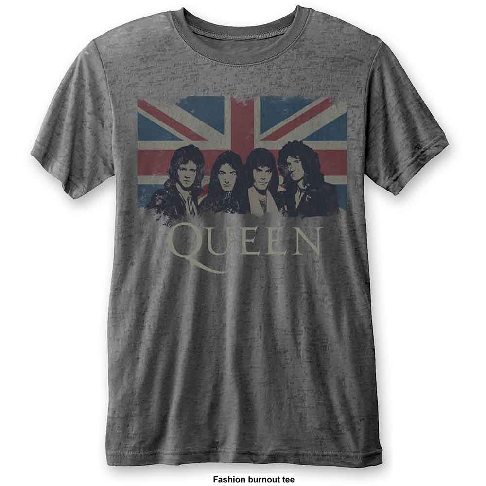 Queen - Vintage Union Jack - T-Shirt Grey