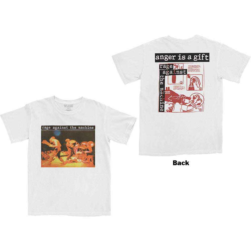 Rage Against The Machine - Anger Is A Gift - T-Shirt White