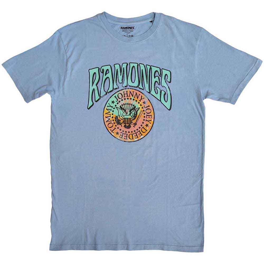 Ramones - Crest Psych - T-Shirt Blue