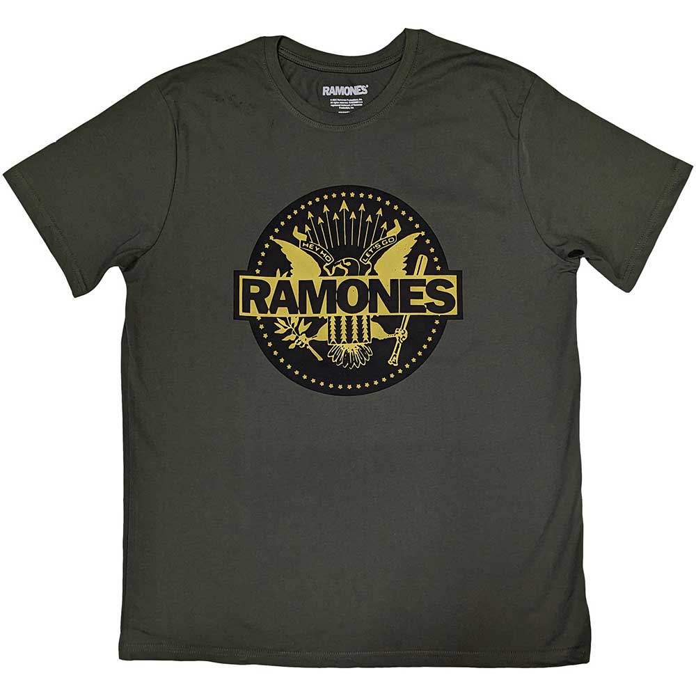 Ramones - Gold Seal - T-Shirt Green