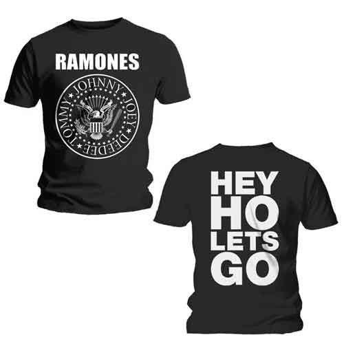 Ramones - Hey Ho (Front & Back) - T-Shirt Black