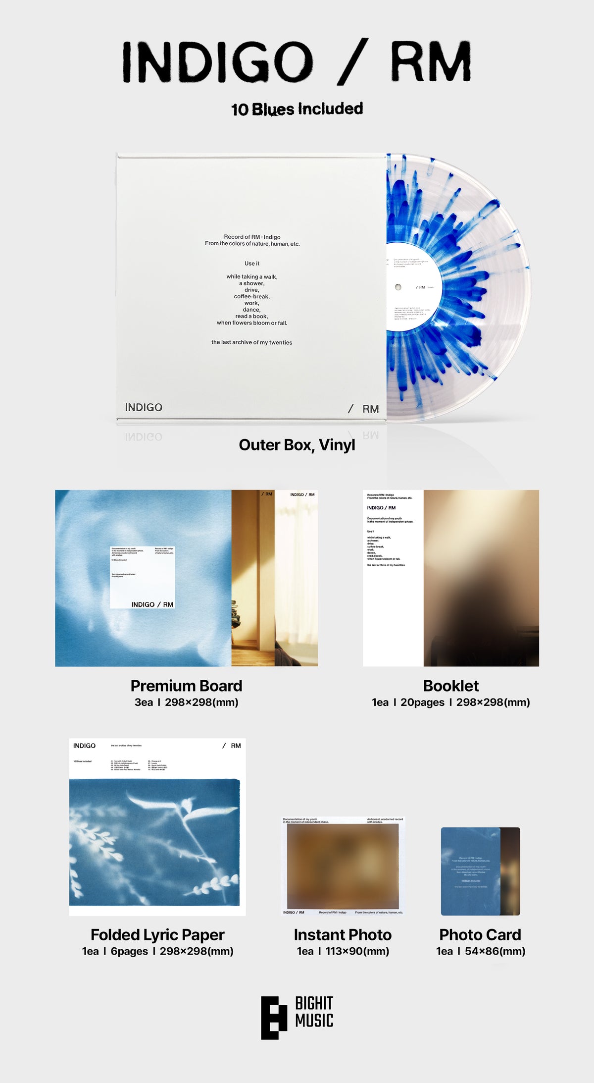 Rm (Bts) - Indigo (Poster, Photos / Photo Cards) - Vinyl