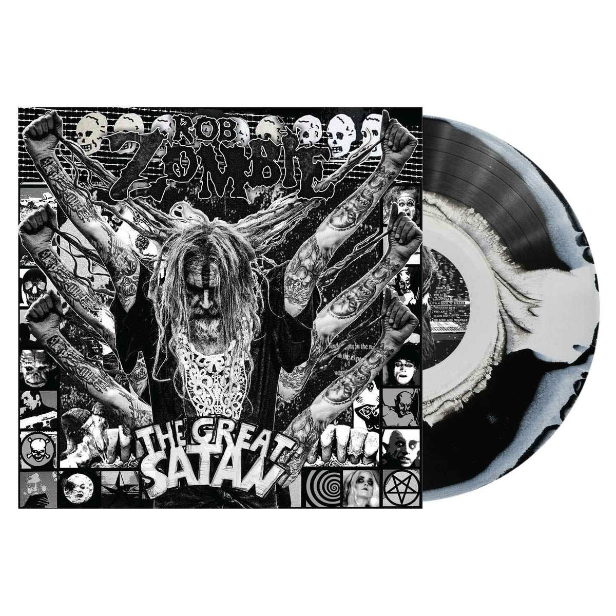 Rob Zombie - The Great Satan [Indie Exclusive Black White Swirl Vinyl] - Vinyl