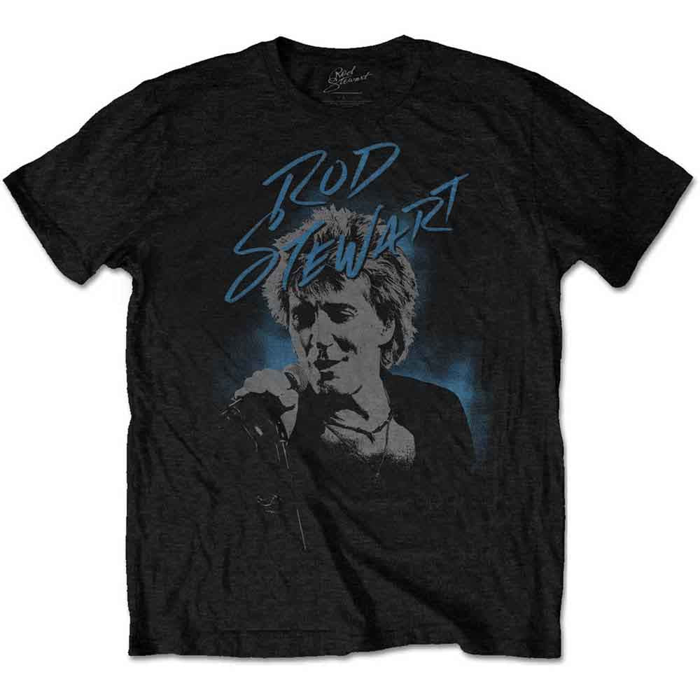 Rod Stewart - Scribble Photo - T-Shirt Black