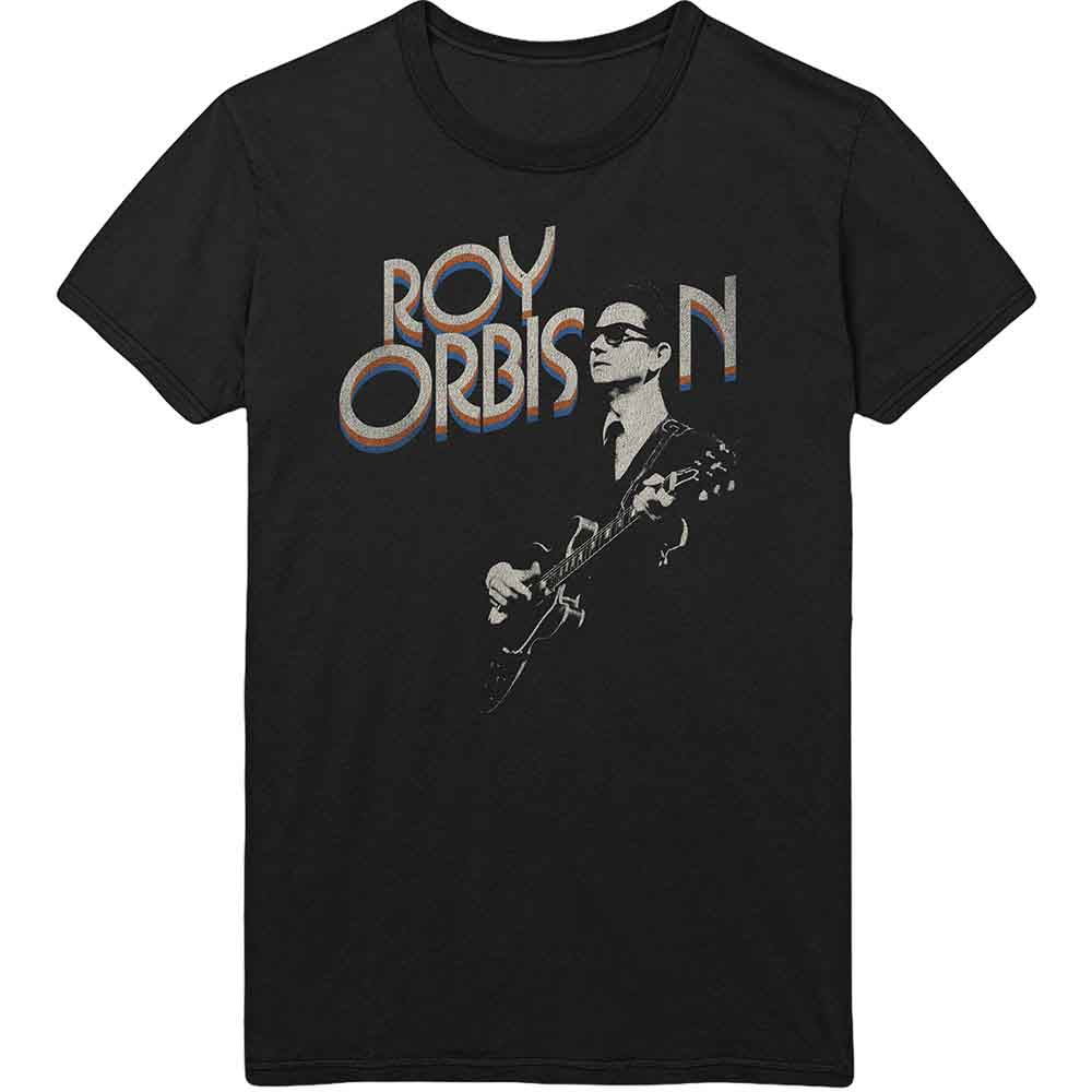 Roy Orbison - Guitar & Logo - T-Shirt Black