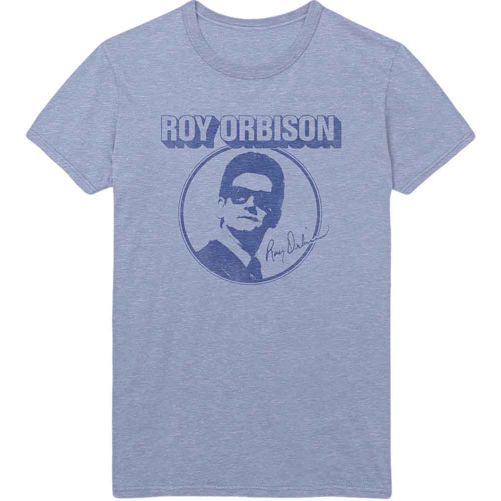 Roy Orbison - Photo Circle - T-Shirt Blue