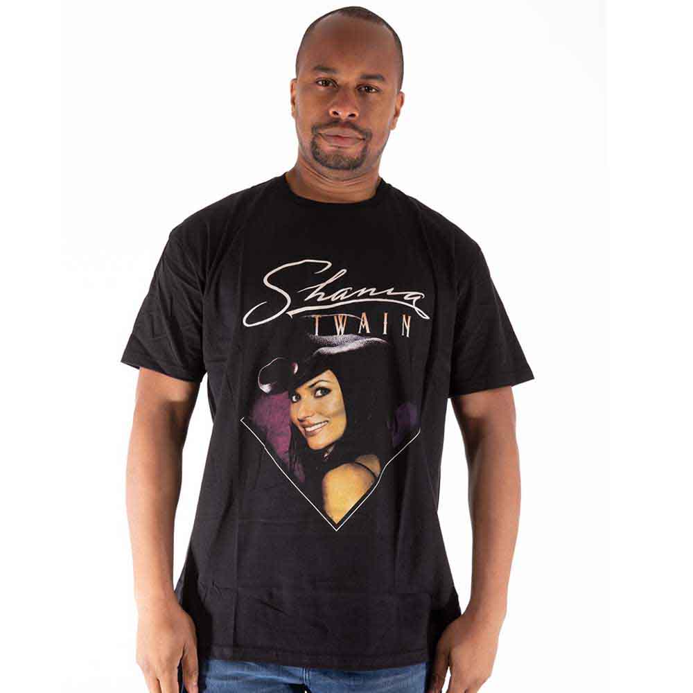 Shania Twain - Purple Photo - T-Shirt Black