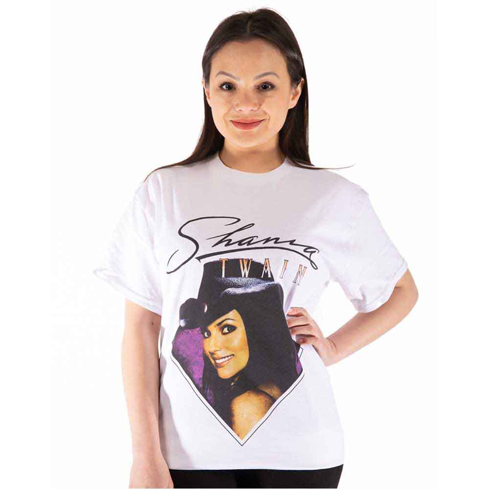 Shania Twain - Purple Photo - T-Shirt White