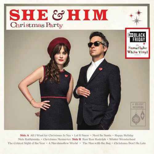 She & Him - Christmas Party (Limited Edition, Snowflake White Colored Vinyl) [Import] - Vinyl