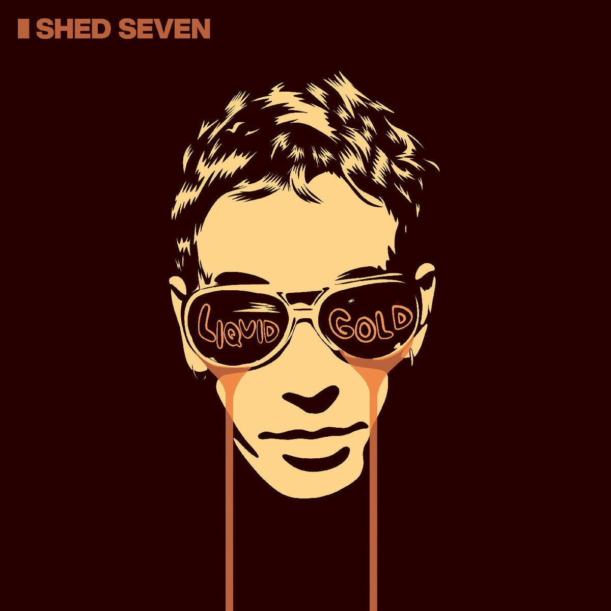 Shed Seven - Liquid Gold [Red/Black Marble Vinyl] - Vinyl