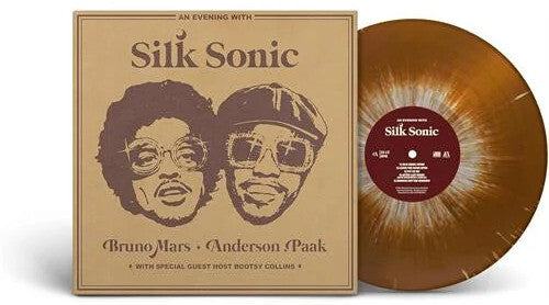 Silk Sonic (Bruno Mars + Anderson .Paak) - Evening With Silk Sonic (Limited Edition, Brown & White Splatter Colored Vinyl) [Import] - Vinyl