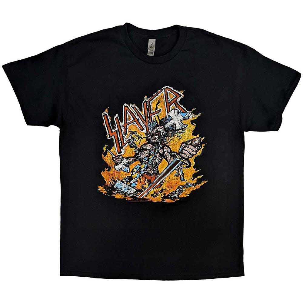 SLAYER - Cartoon Flames - T-Shirt Black