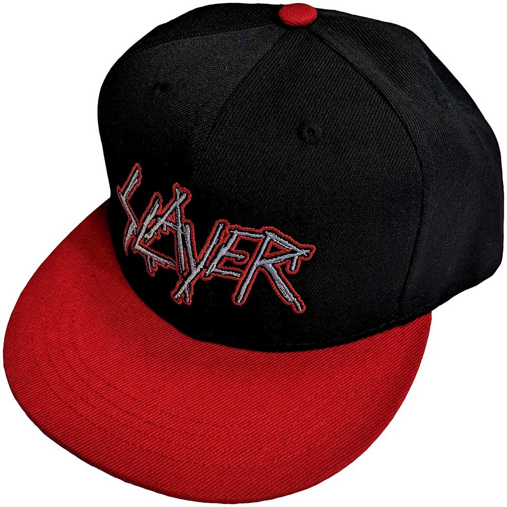 SLAYER - Dripping Logo Outline - Hat Red,Black