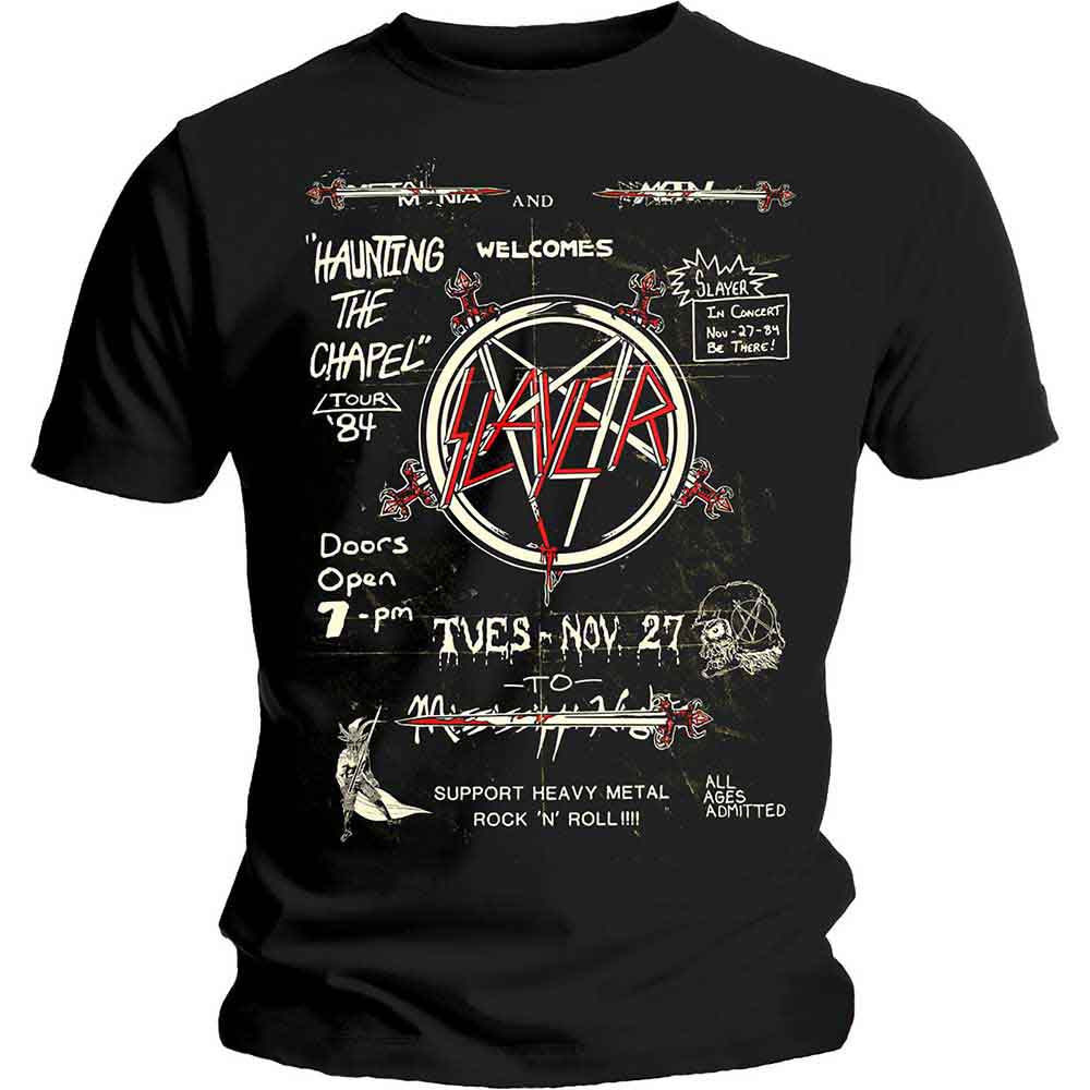SLAYER - Haunting 84 Flier - T-Shirt Black