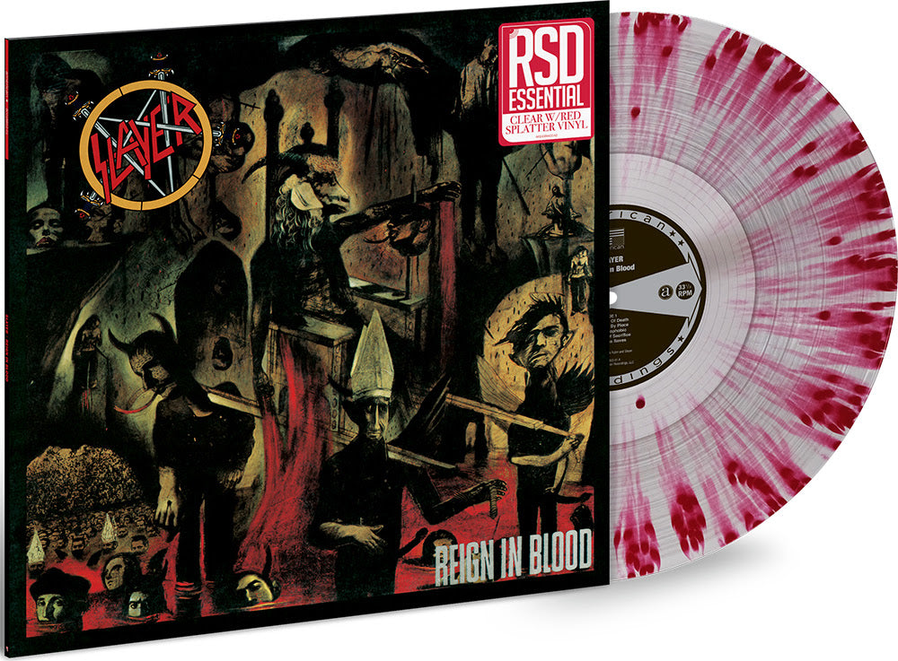 SLAYER - REIGN IN BLOOD Clear w/ Red Splatter INDIE - Vinyl