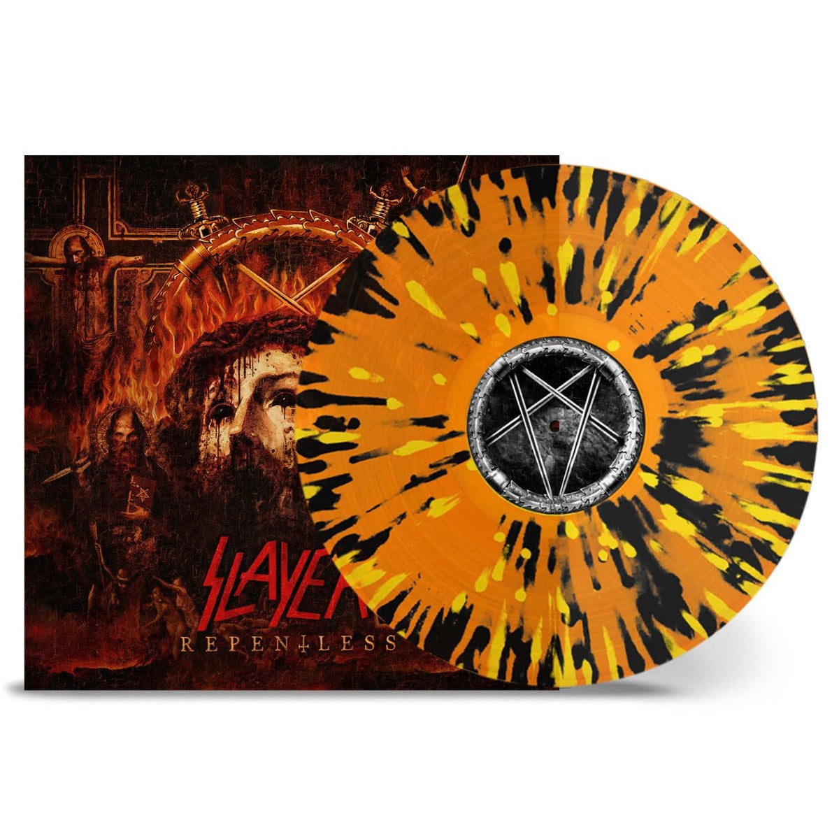 SLAYER - Repentless (Transparent Orange w/ Yellow & Black Splatter Colored Vinyl) - Vinyl