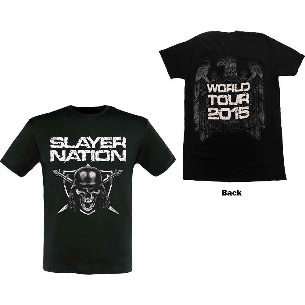 SLAYER - Slayer Nation 2015 Dates - T-Shirt Black