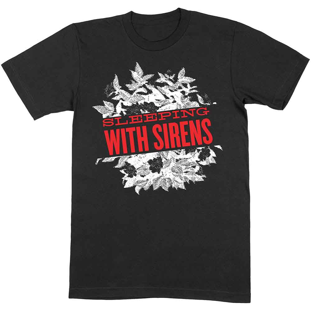 Sleeping With Sirens - Floral - T-Shirt Black