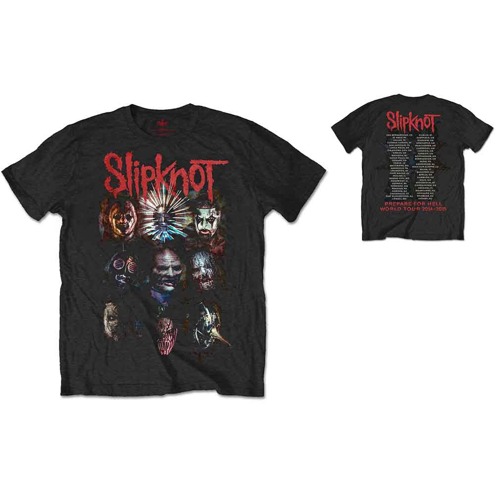 Slipknot - Prepare for Hell 2014-2015 Tour - T-Shirt Black