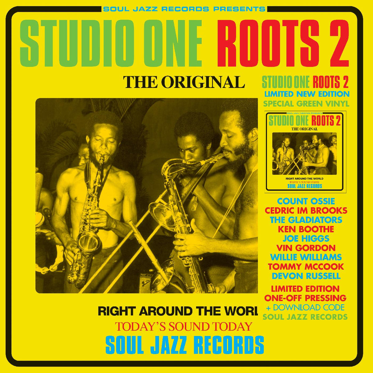 Soul Jazz Records Presents - STUDIO ONE ROOTS 2 (TRANSPARENT GREEN VINYL) - Vinyl