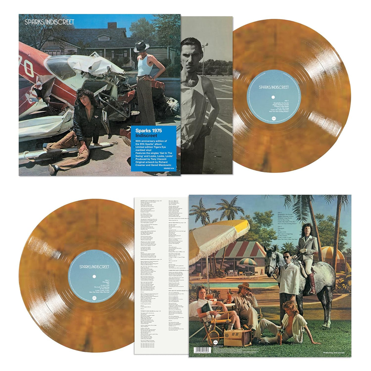 Sparks - Indiscreet: 50th Anniversary Edition (Limited Edition, "Tiger's Eye" Colored Vinyl) [Import] - Vinyl