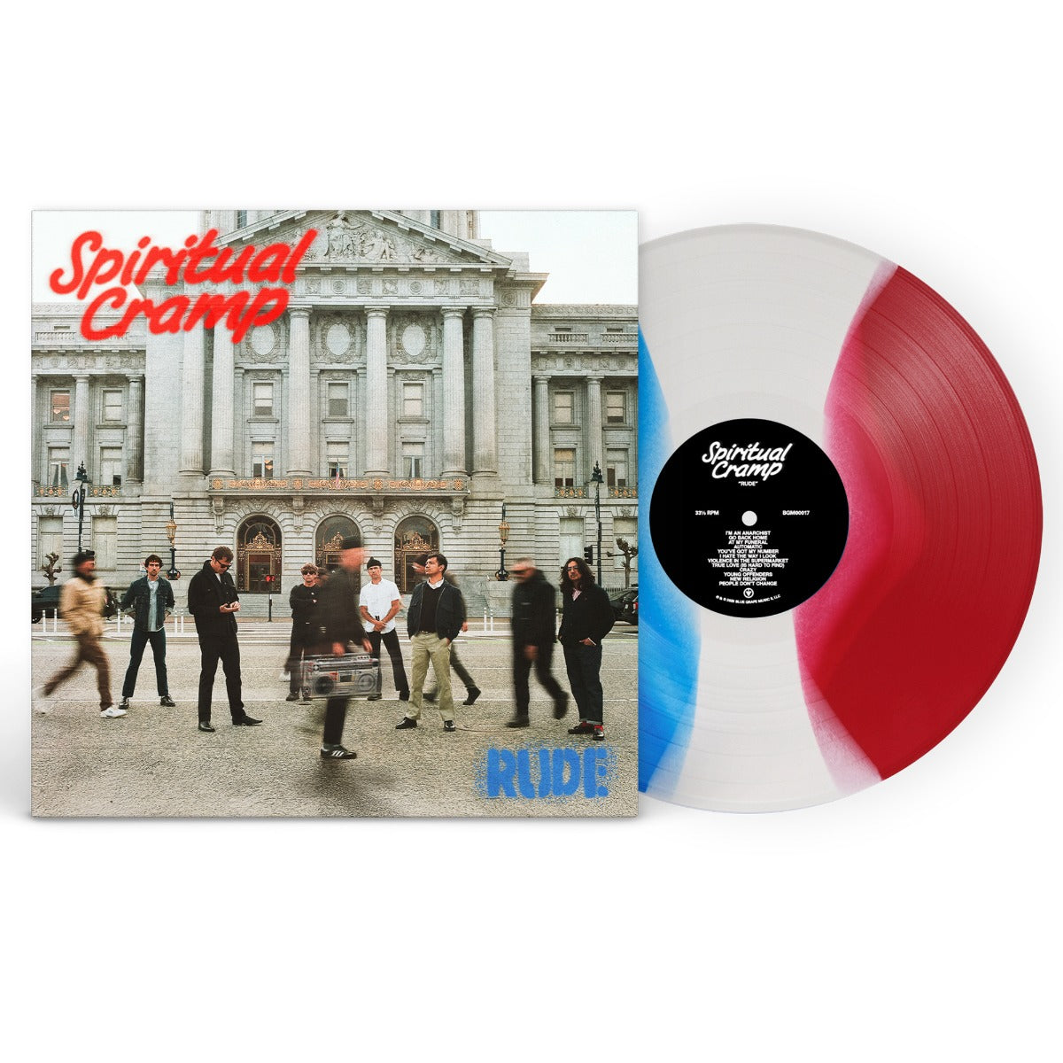 Spiritual Cramp - Rude (Indie Exclusive) (Blue/White/Red 3 Color Stripe Vinyl) - Vinyl