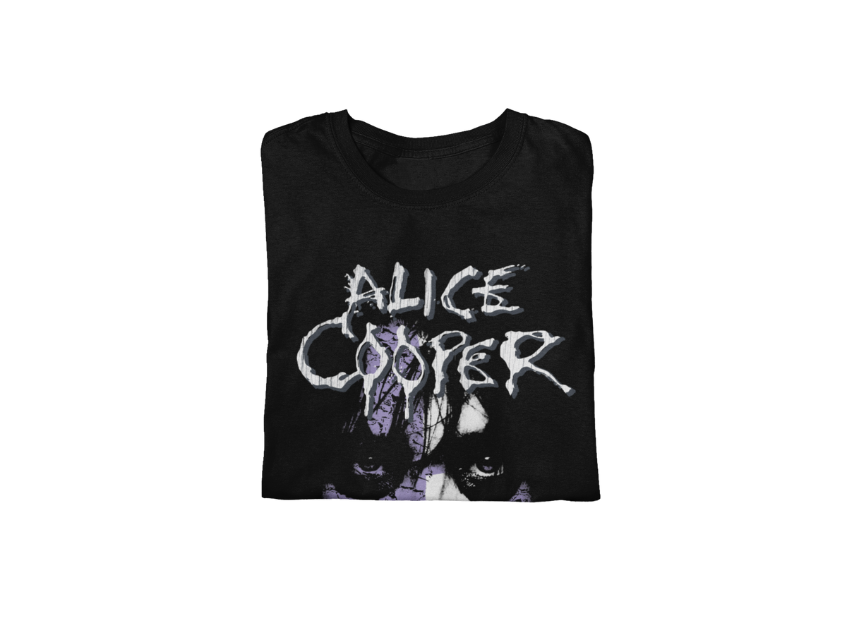 Alice Cooper - Early 2000s Vintage Jumbo Print T-Shirt - Black