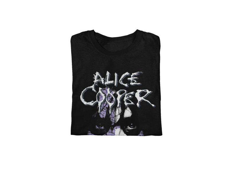 Alice Cooper - Early 2000s Vintage Jumbo Print T-Shirt - Black