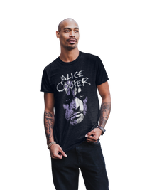 Alice Cooper - Early 2000s Vintage Jumbo Print T-Shirt - Black
