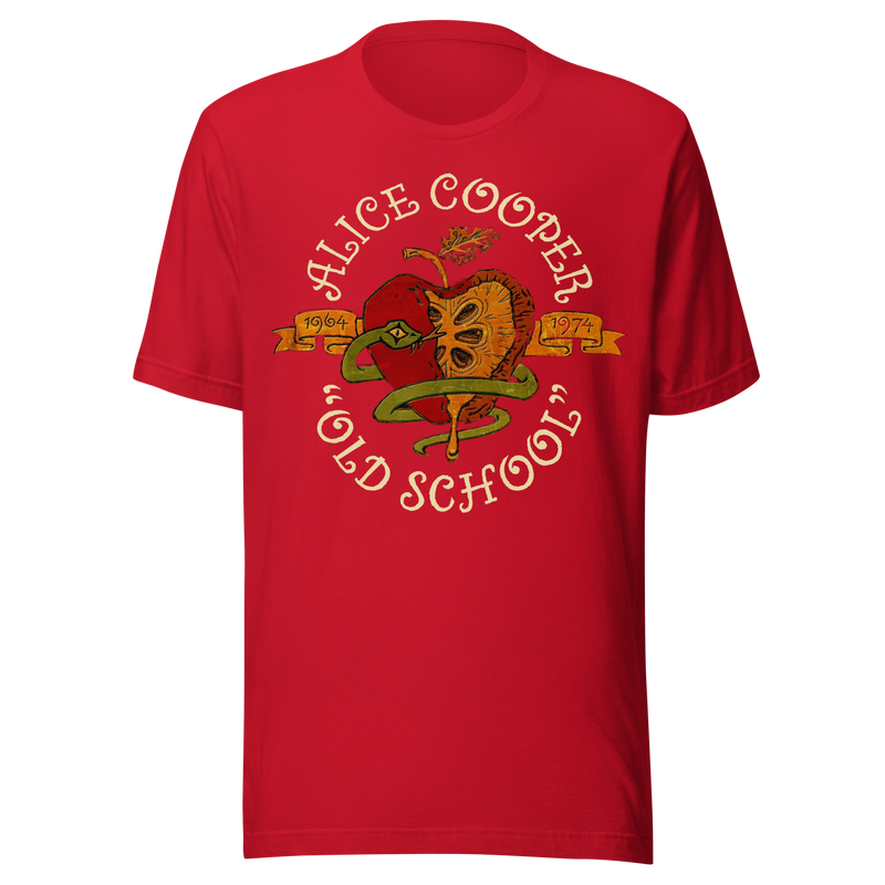 Stakes - Alice Cooper - Old School Jumbo Print T-Shirt - Red