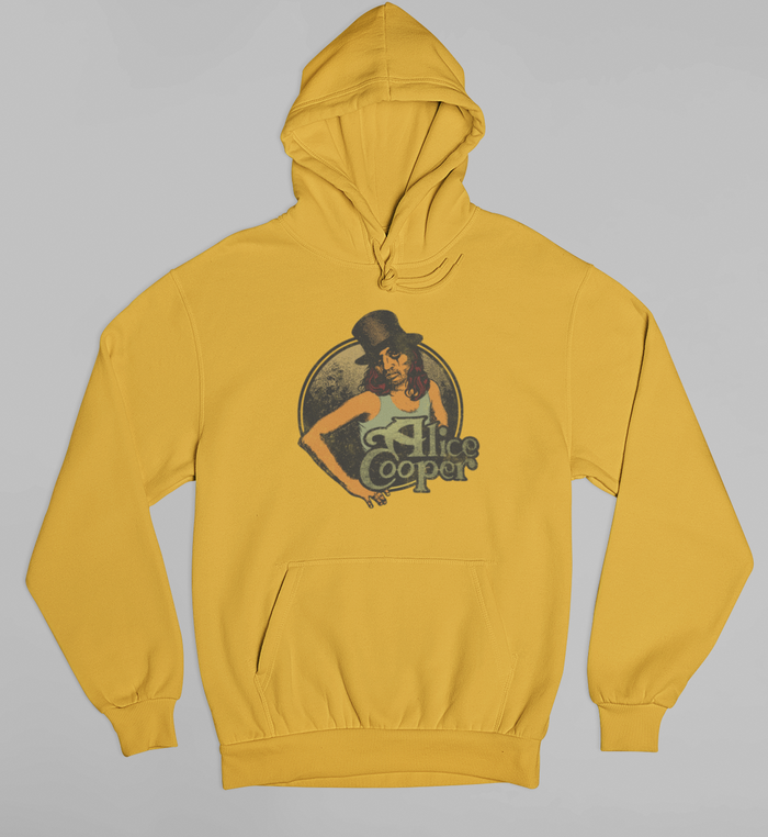 Alice Cooper - Showtime 1976 Vintage Hoodie - Gold