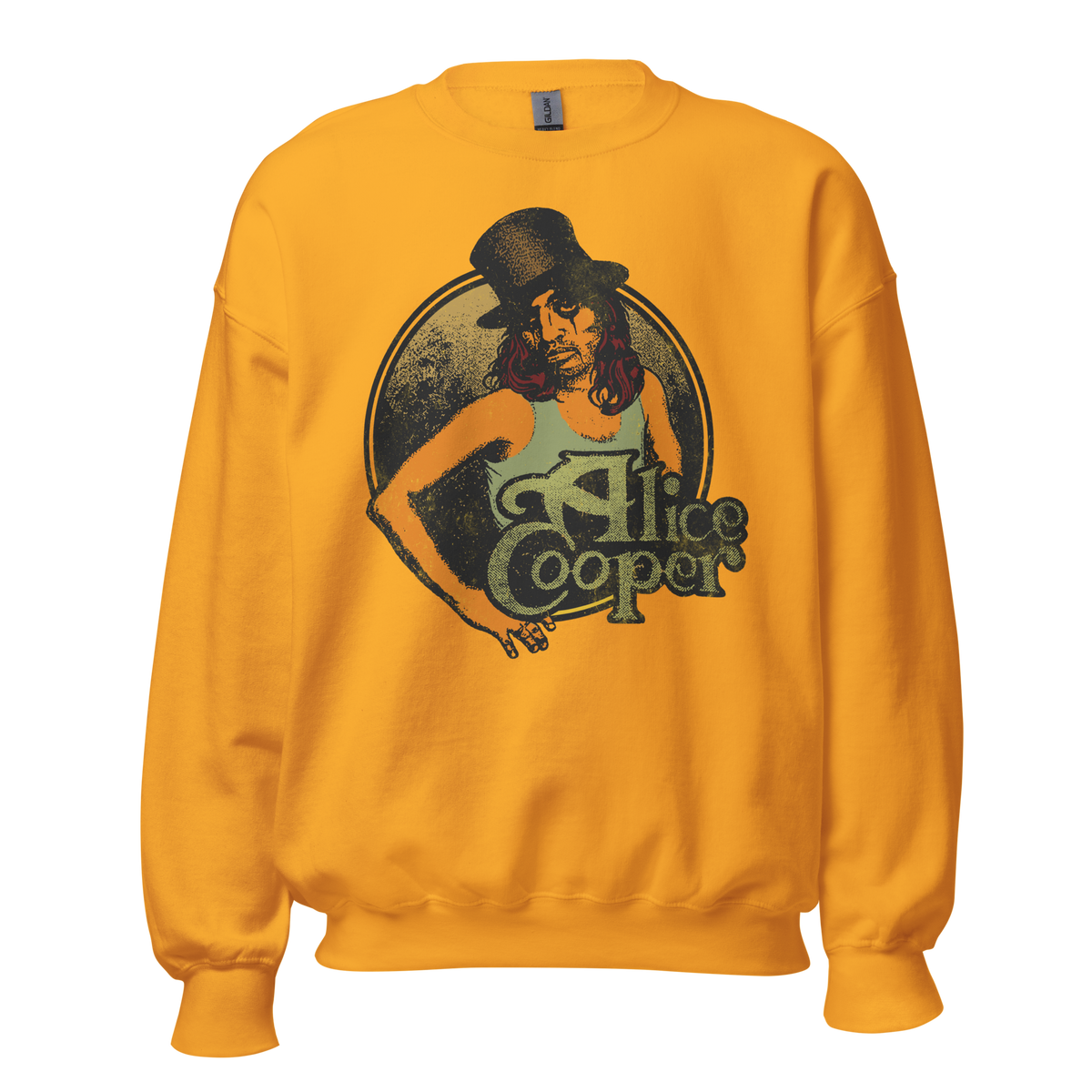 Alice Cooper - Showtime 1976 Vintage Sweatshirt - Gold