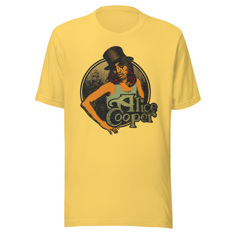 Alice Cooper - Showtime 1976 Vintage T-Shirt - Gold