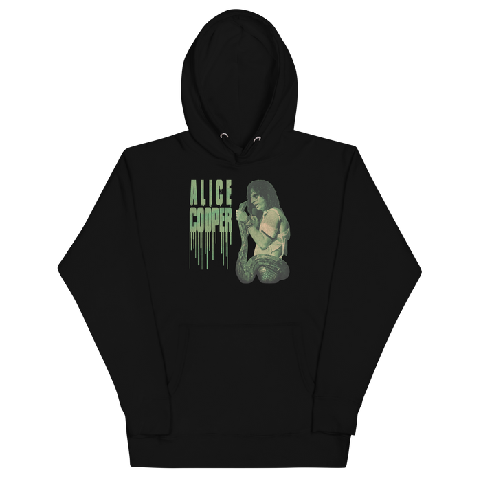 Stakes - Alice Cooper - Vintage 1986 Snake Drip Hoodie - Black