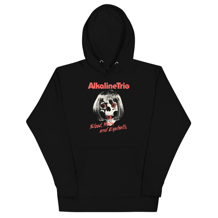 Stakes - Alkaline Trio Wig Skull Hoodie - Black