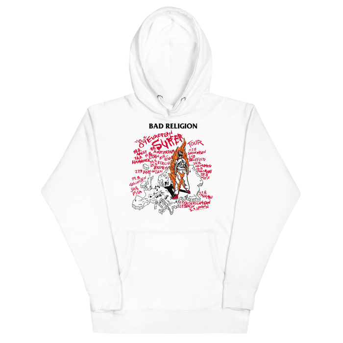 Stakes - Bad Religion 1989 European Tour Vintage Hoodie - White