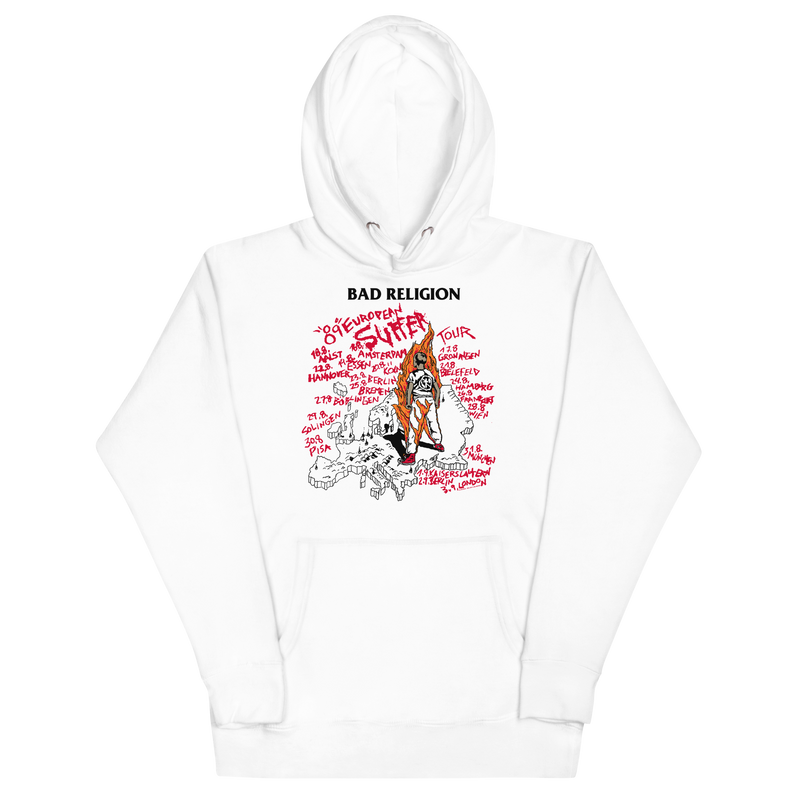 Stakes - Bad Religion 1989 European Tour Vintage Hoodie - White