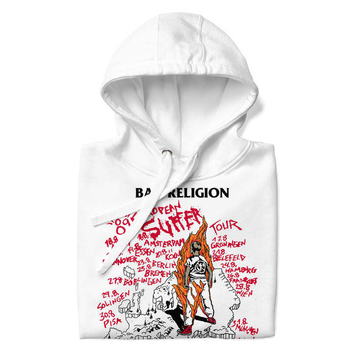 Stakes - Bad Religion 1989 European Tour Vintage Hoodie - White