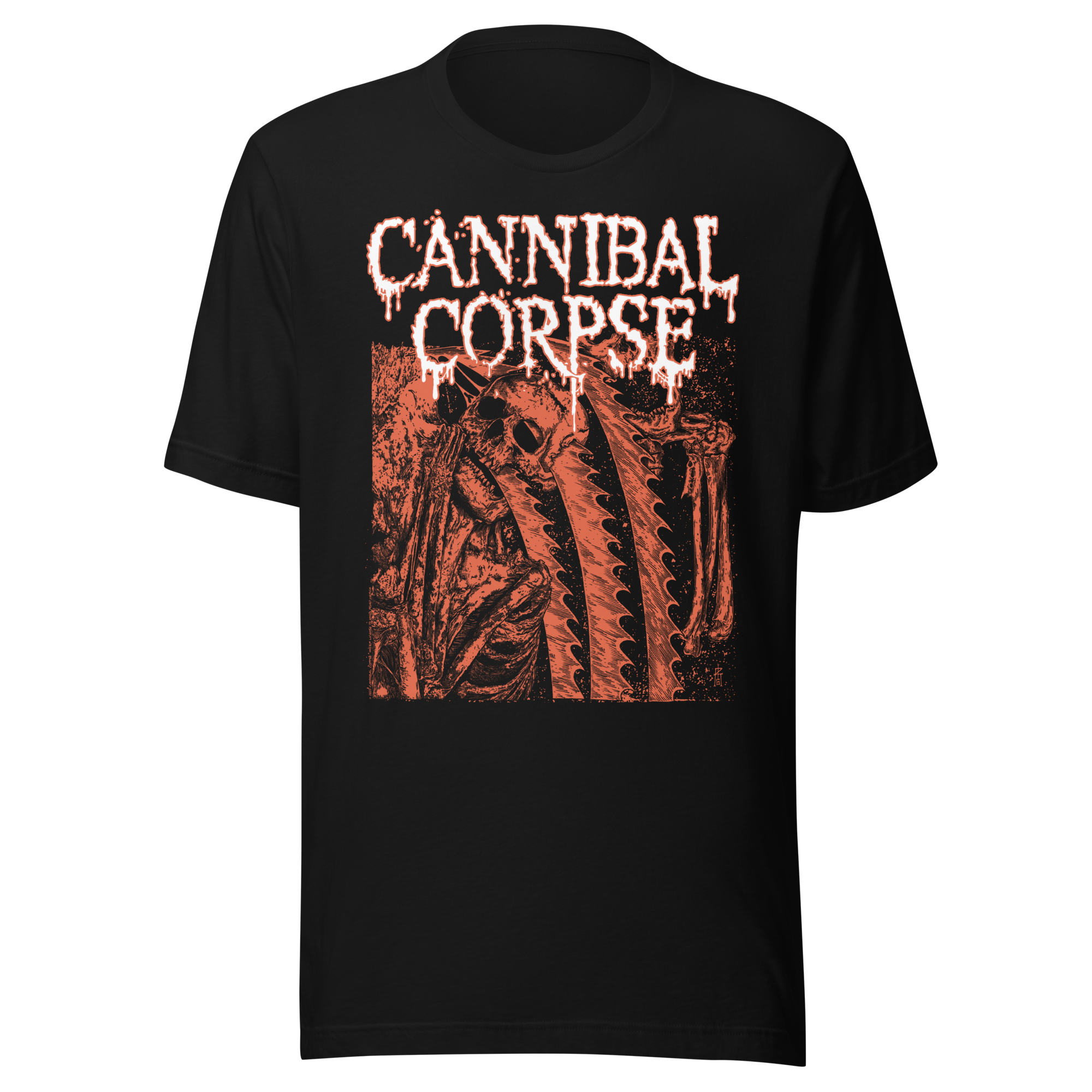 Stakes Cannibal Corpse White Drip Logo T-Shirt – ROCKnROLLA Records