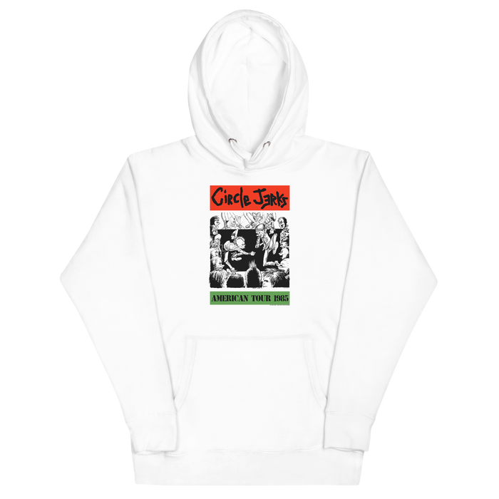 Stakes - Circle Jerks 1985 American Tour Vintage Hoodie - White