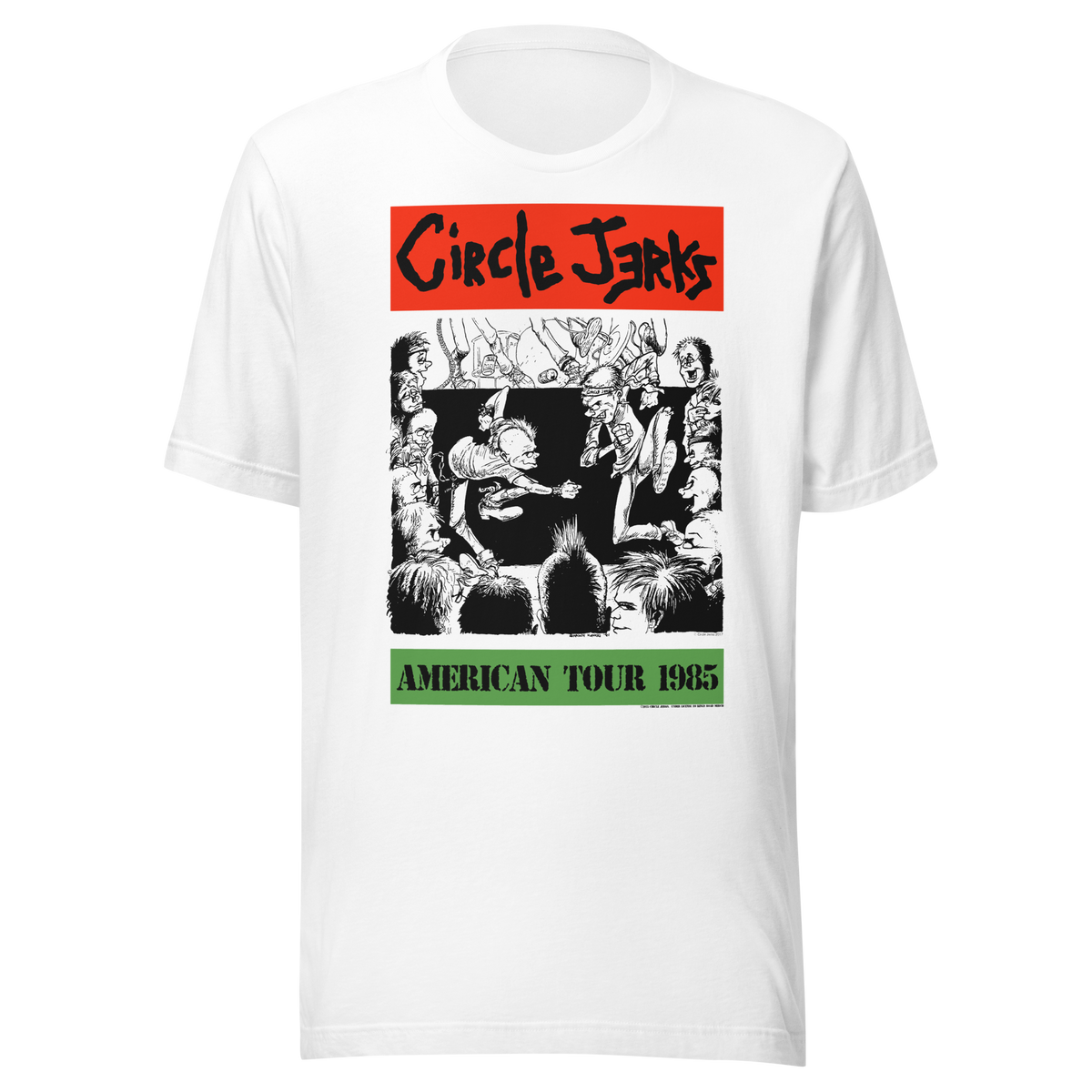 Stakes - Circle Jerks 1985 American Tour Vintage T-Shirt - White