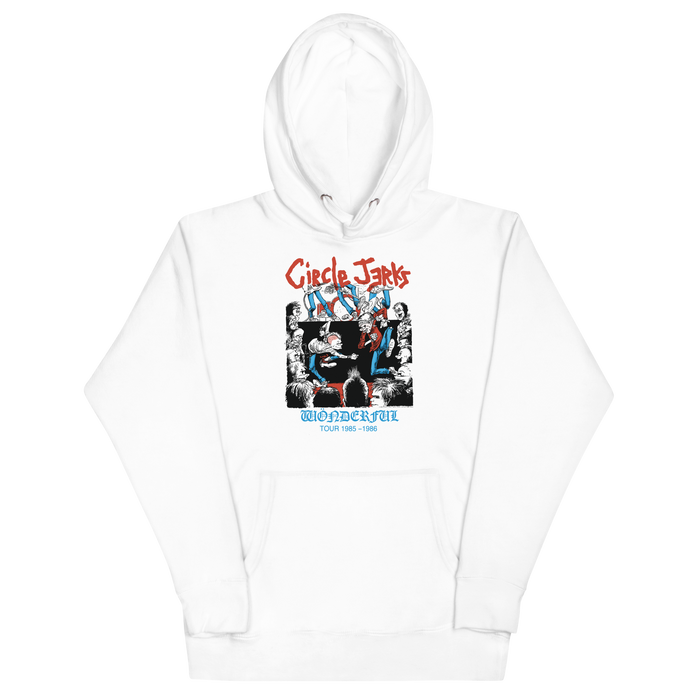 Stakes - Circle Jerks 1986 Wonderful Tour Vintage Hoodie - White